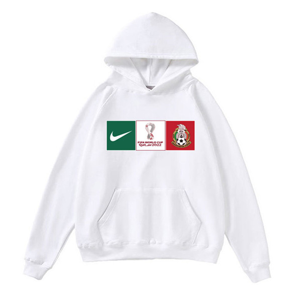 Men's Mexico World Cup Soccer Hoodie White 001